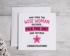 Personalised Retirement Card For Her: Funny Design - Fast UK Post
