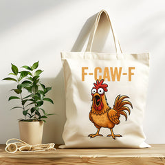 F-Caw-Tote Bag - Funny Chicken Gift - Tracked UK Post