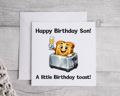 Son Birthday Card - A Little Toast Design