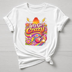 Music T-Shirt : Lets Go Crazy 80's Retro Design, Gildan Softstyle