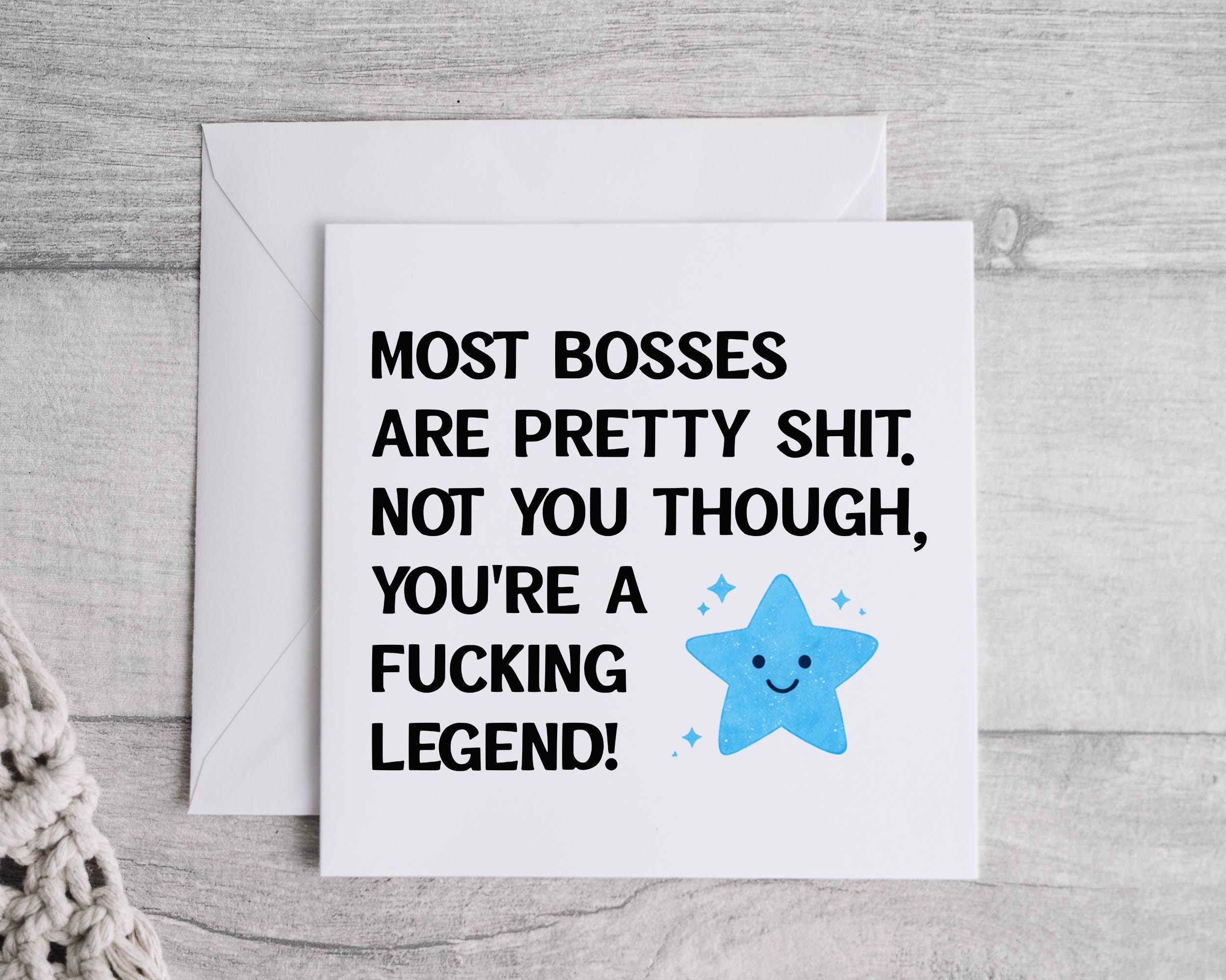 Personalised Boss Card -  F*cking Legend Design - Custom print