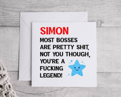 Personalised Boss Card -  F*cking Legend Design - Custom print