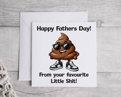 Fathers Day Card - Little Shit Design with Fast Free UK Post