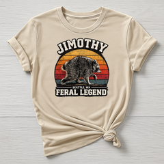 Jimothy T-Shirt : Feral Legend Raccoon Design, Gildan Softstyle