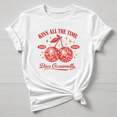 Music T-Shirt : Kiss All The Time Disco Occasionally Design, Gildan Softstyle