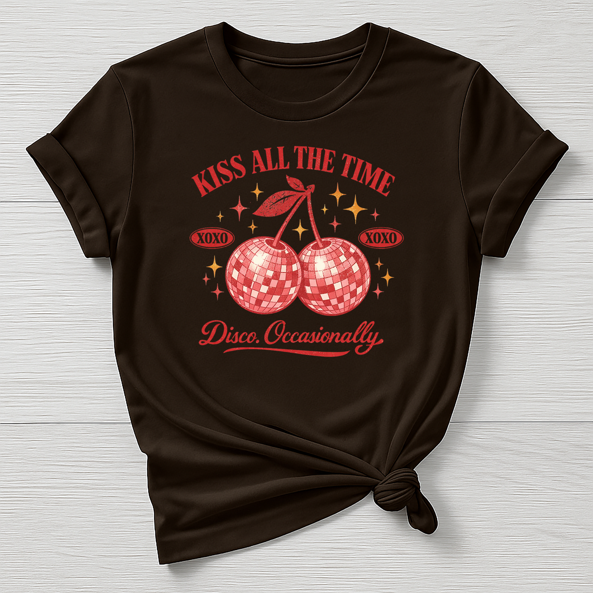 Music T-Shirt : Kiss All The Time Disco Occasionally Design, Gildan Softstyle