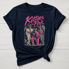 Animal Movie T-Shirt - Kitties in Pink Design , Gildan Softstyle