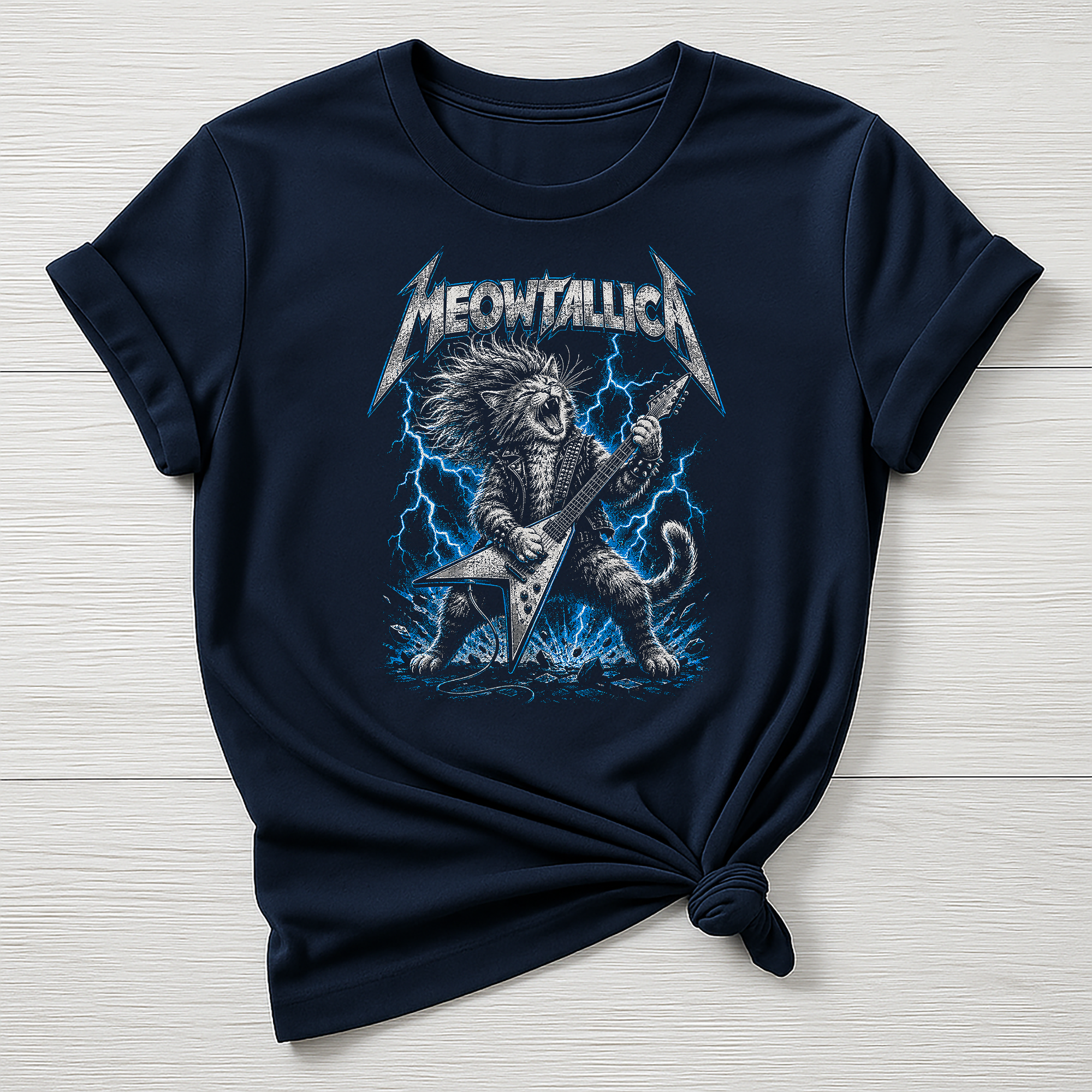 Animal Rock T-Shirt - Meowtallica  Design , Gildan Softstyle