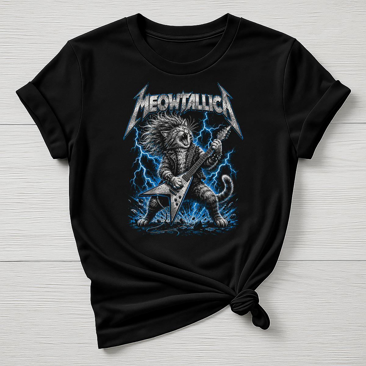 Animal Rock T-Shirt - Meowtallica  Design , Gildan Softstyle