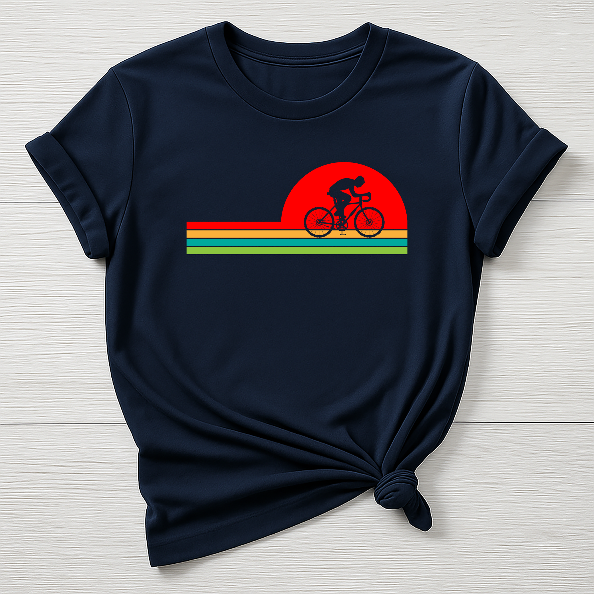 Cycling T-Shirt : Retro Vintage Design, Gildan Softstyle