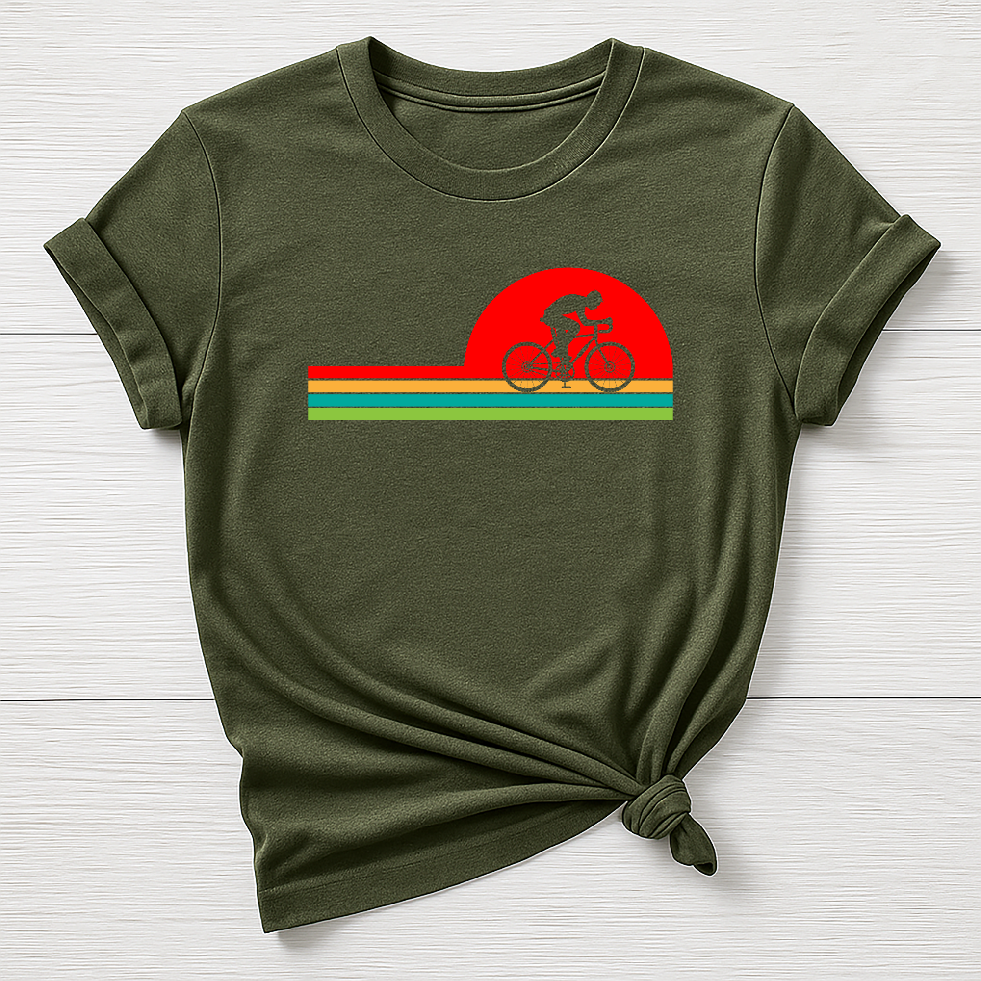 Cycling T-Shirt : Retro Vintage Design, Gildan Softstyle