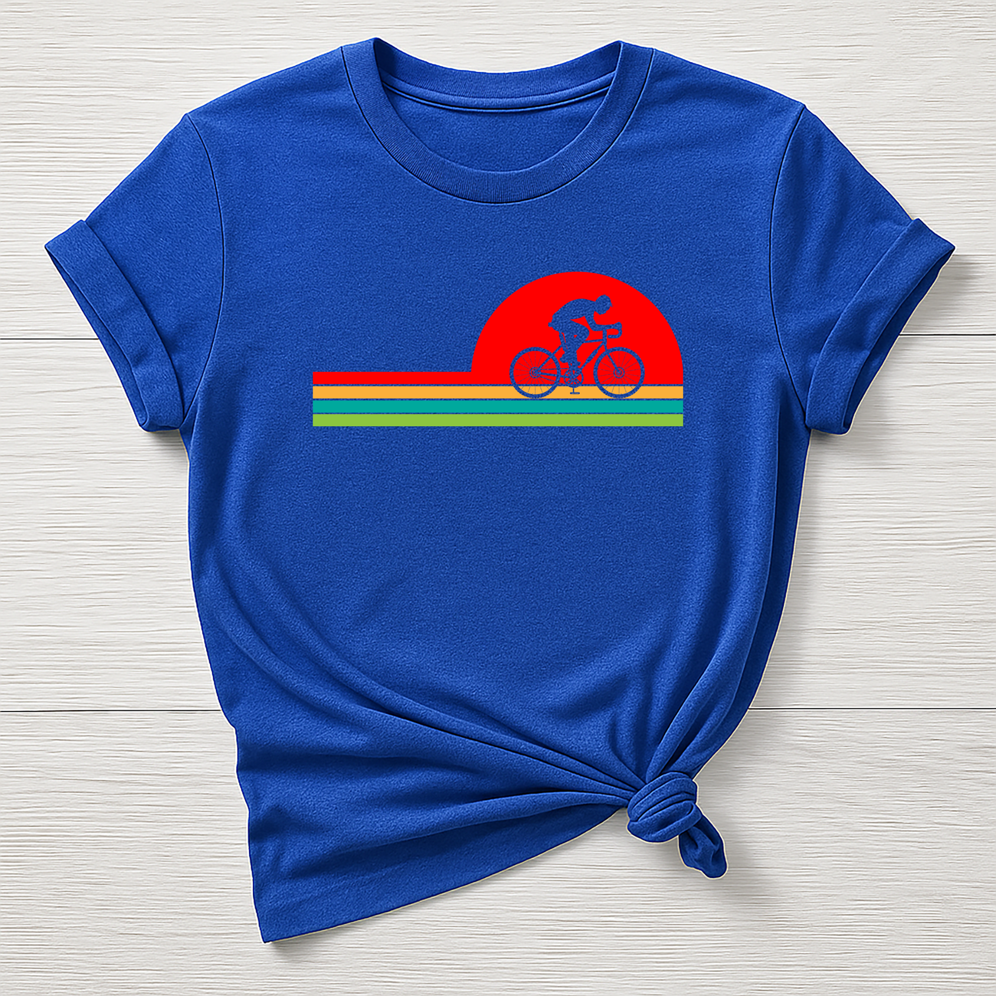 Cycling T-Shirt : Retro Vintage Design, Gildan Softstyle