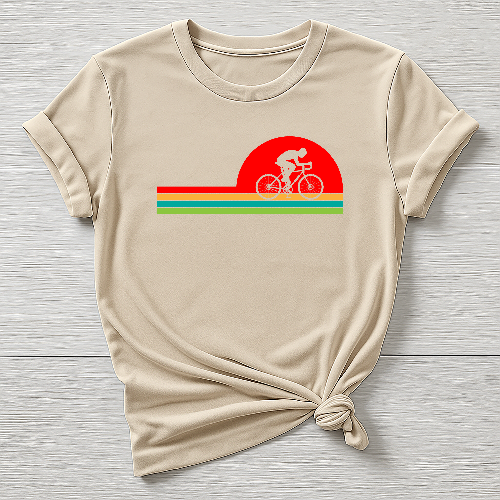 Cycling T-Shirt : Retro Vintage Design, Gildan Softstyle