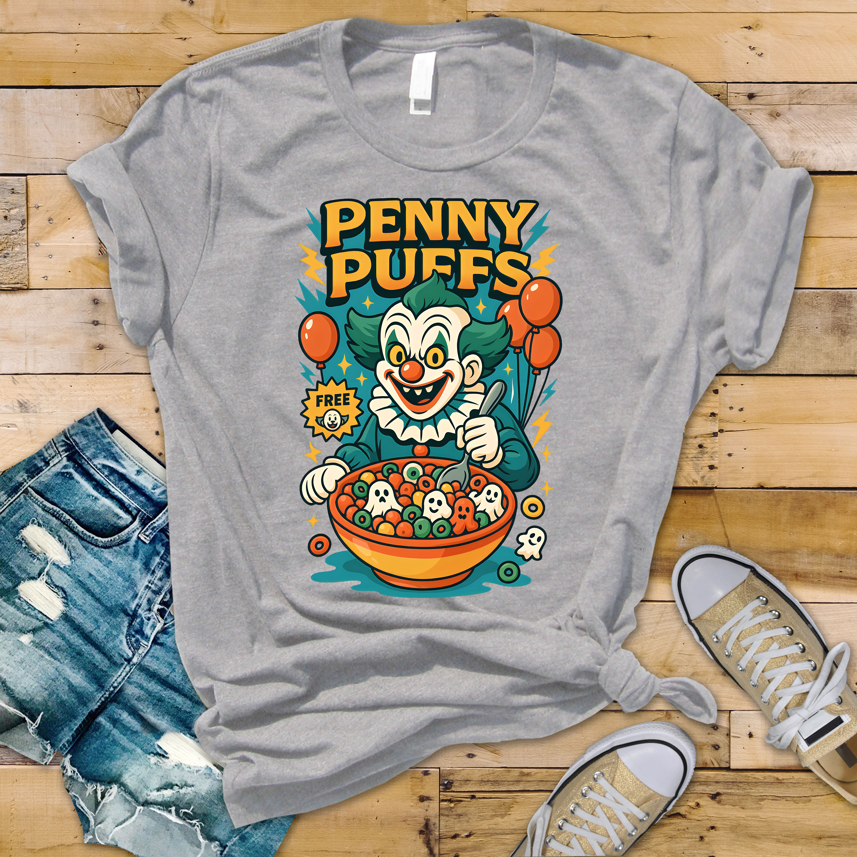 Penny Puffs T-Shirt - Horror Parody Design - Fast Tracked UK Shipping