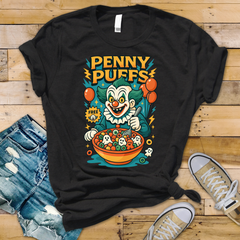 Penny Puffs T-Shirt - Horror Parody Design - Fast Tracked UK Shipping