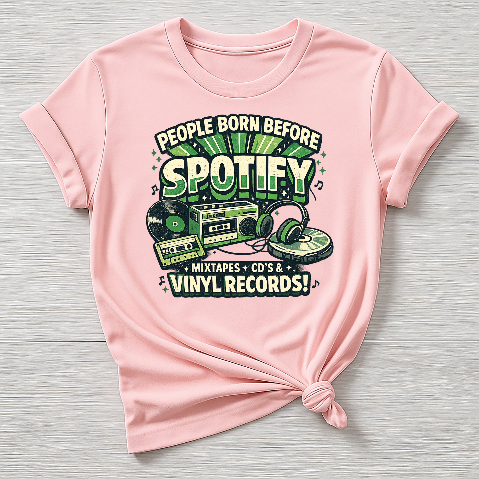 Music T-Shirt : People Born Before Design, Gildan Softstyle