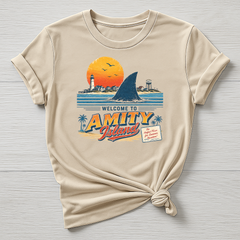 Welcome to Amity Island T-Shirt : Post card Design, Gildan Softstyle