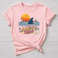 Welcome to Amity Island T-Shirt : Post card Design, Gildan Softstyle