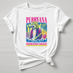 Animal Rock T-Shirt - Purrvana Concert Poster Design - Gildan Softstyle