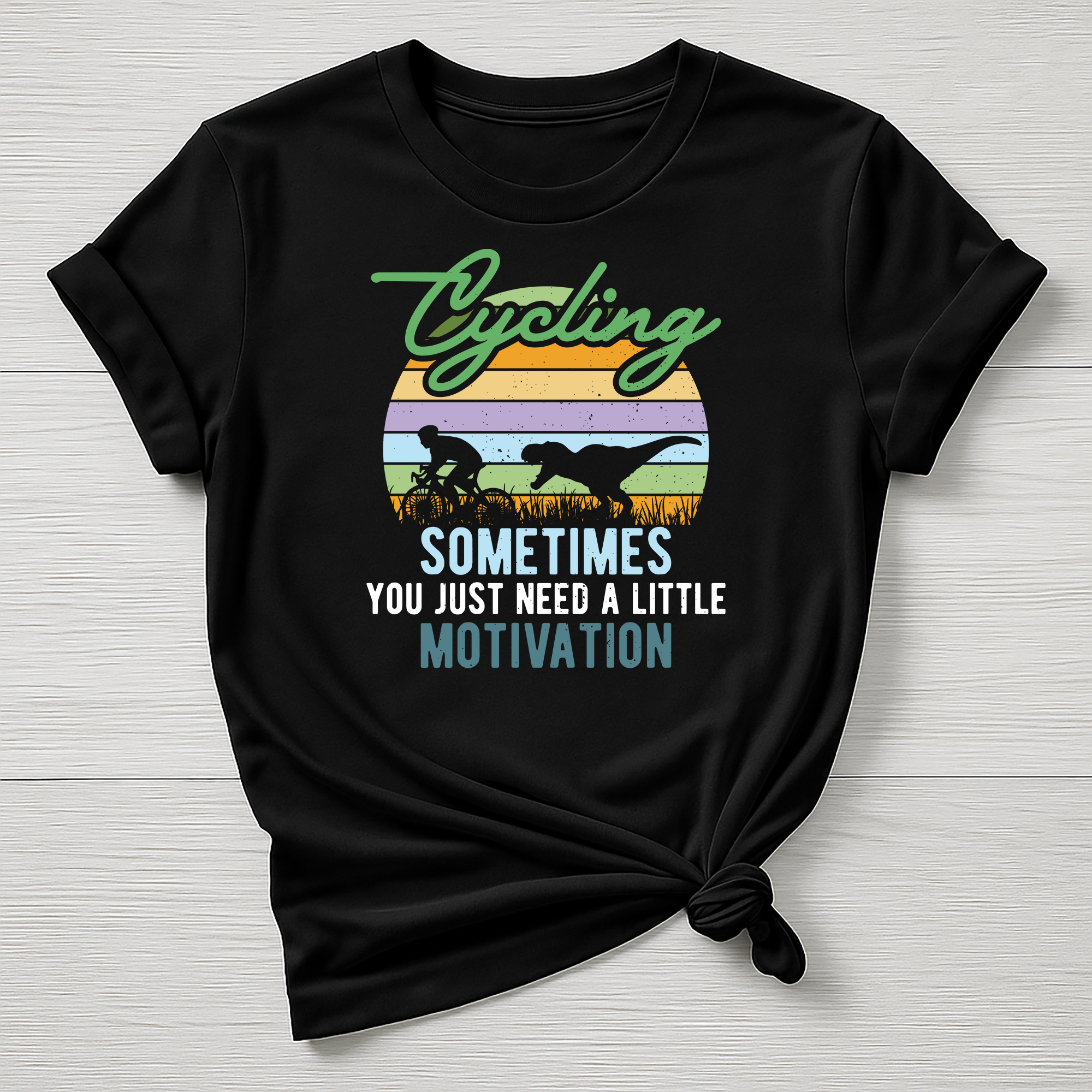 Cycling T-Shirt : Motivation Design, Gildan Softstyle
