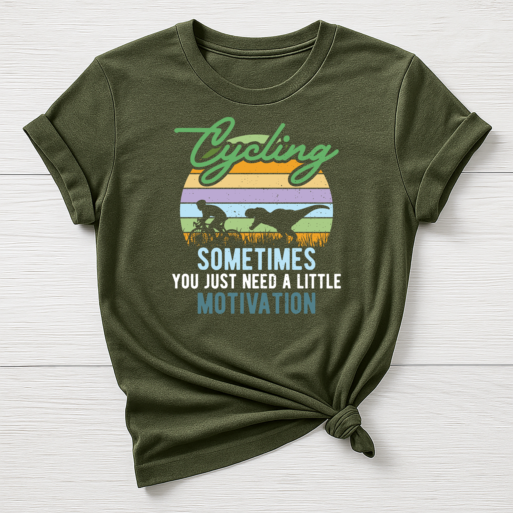 Cycling T-Shirt : Motivation Design, Gildan Softstyle