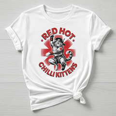 Animal Rock T-Shirt - Red Hot Chill Kittens Design - Gildan Softstyle