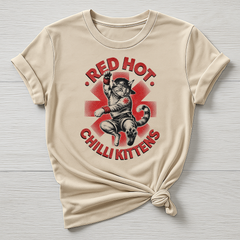 Animal Rock T-Shirt - Red Hot Chill Kittens Design - Gildan Softstyle