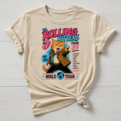 Animal Rock T-Shirt - The Rolling Kittens Concert Poster Design - Gildan Softstyle