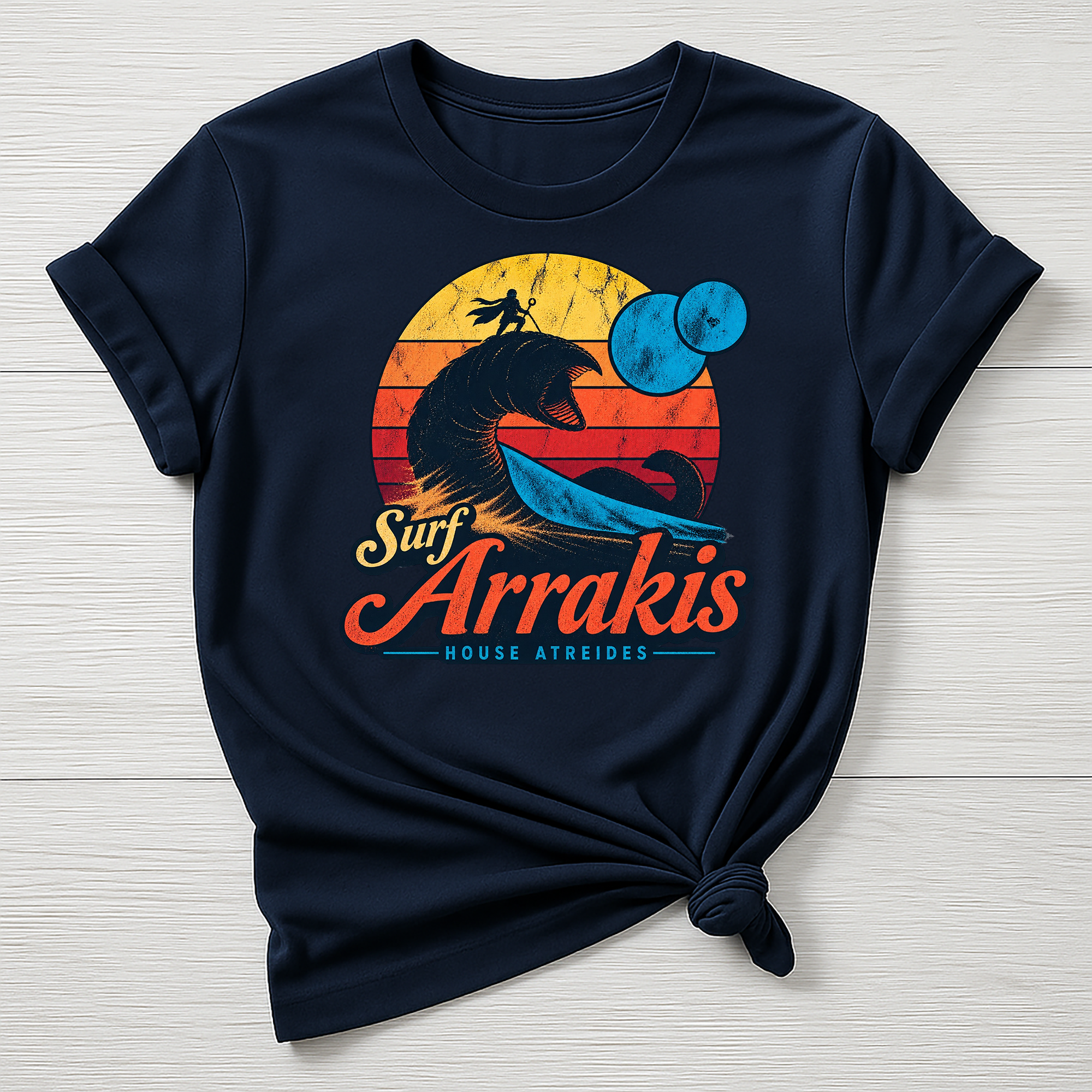 Surf Arrakis T-Shirt - Sci Fi Design - Gildan Softstyle