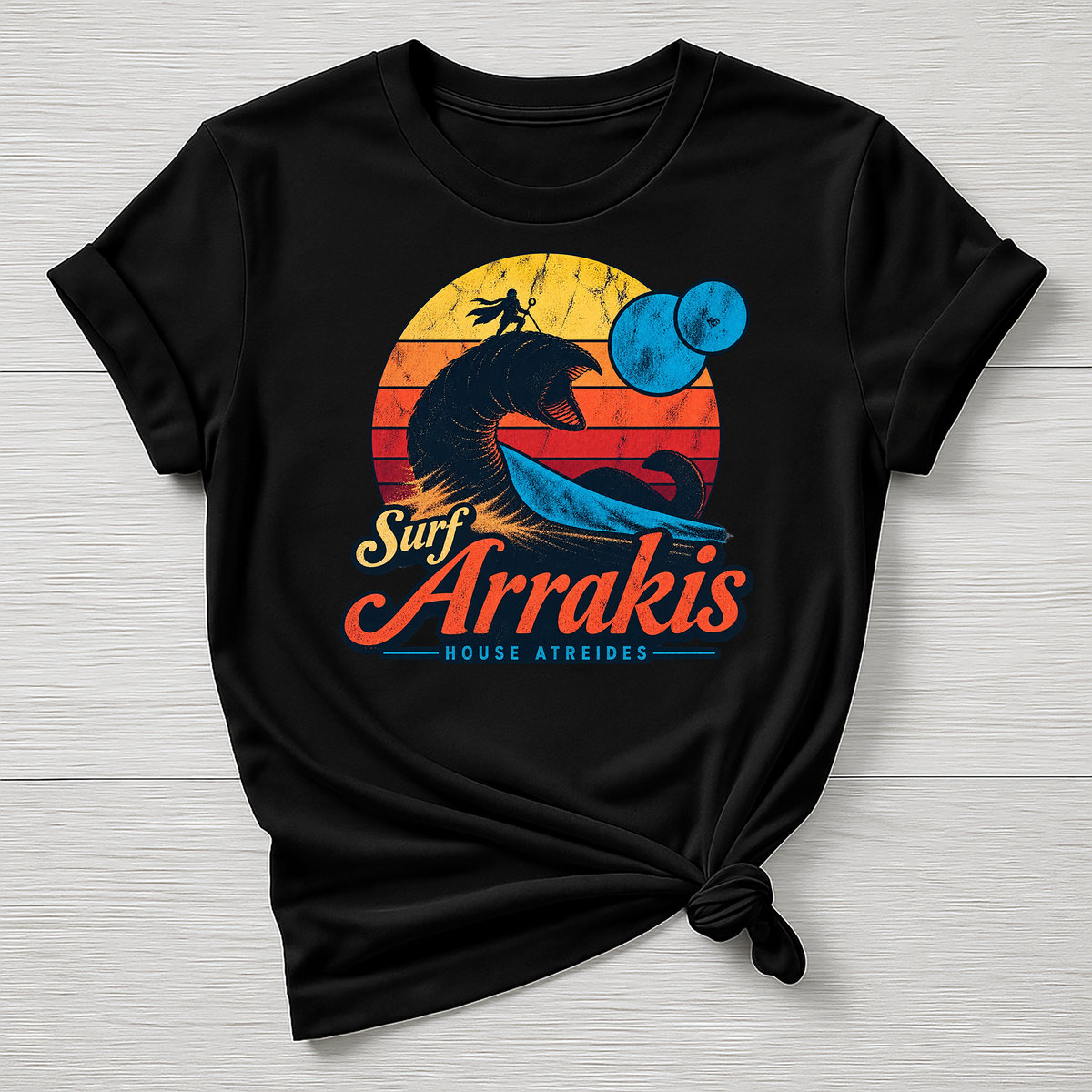 Surf Arrakis T-Shirt - Sci Fi Design - Gildan Softstyle