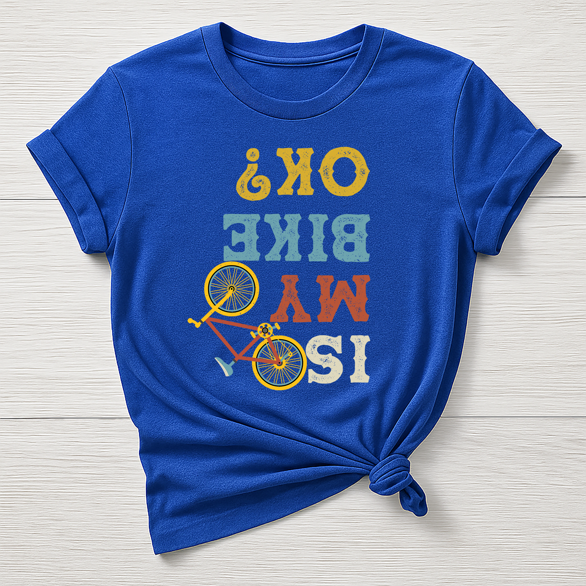 Cycling T-Shirt : Is My Bike Ok Graphic Design, Gildan Softstyle