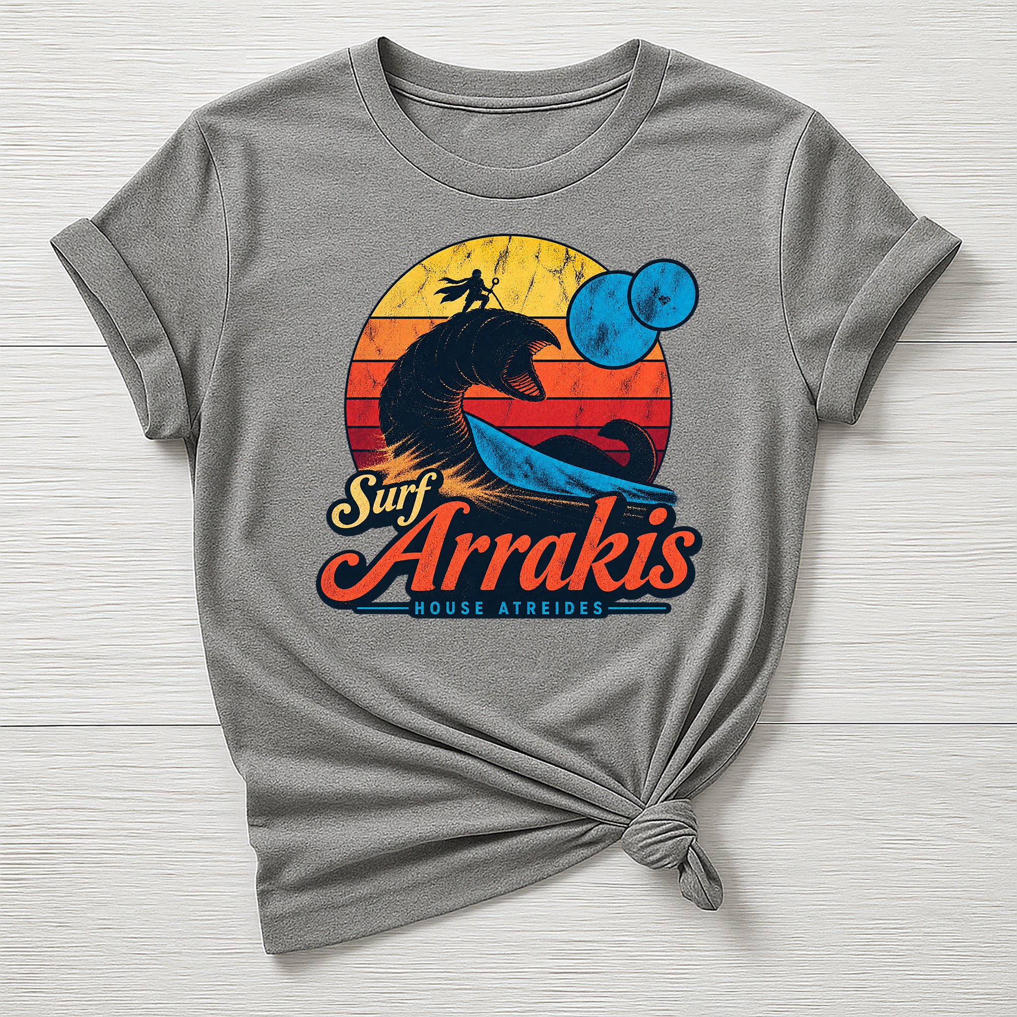 Surf Arrakis T-Shirt - Sci Fi Design - Gildan Softstyle
