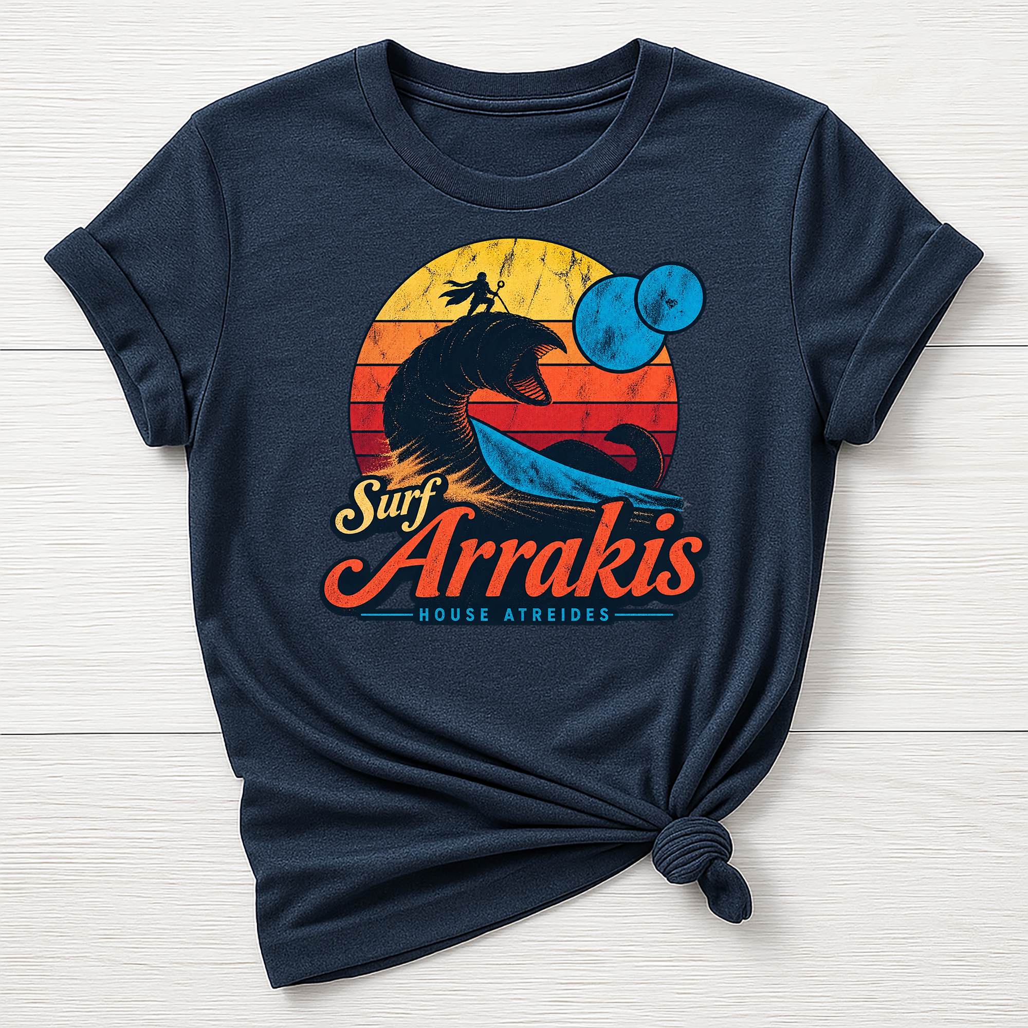 Surf Arrakis T-Shirt - Sci Fi Design - Gildan Softstyle