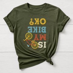 Cycling T-Shirt : Is My Bike Ok Graphic Design, Gildan Softstyle