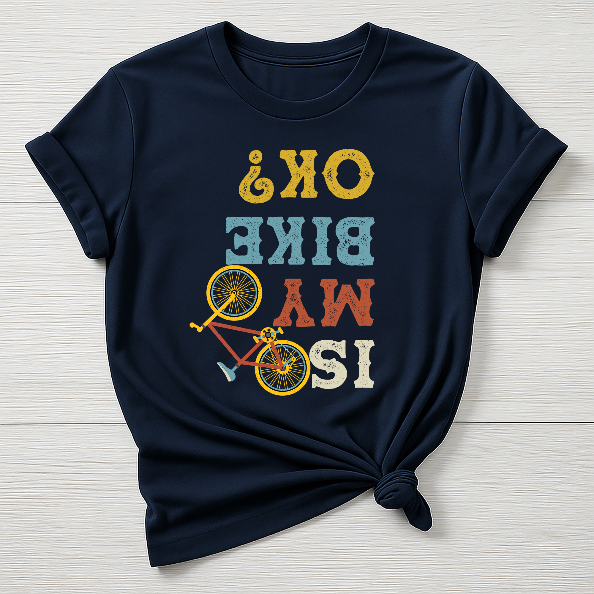Cycling T-Shirt : Is My Bike Ok Graphic Design, Gildan Softstyle