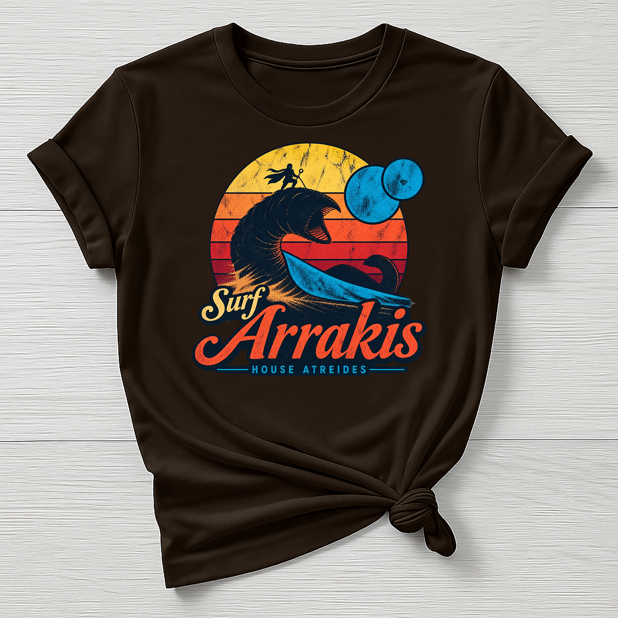 Surf Arrakis T-Shirt - Sci Fi Design - Gildan Softstyle