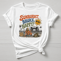 Music T-Shirt : Sunburnt, Broke Happy Design, Gildan Softstyle