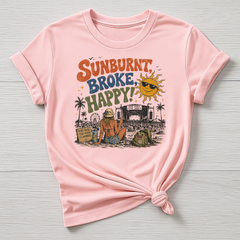 Music T-Shirt : Sunburnt, Broke Happy Design, Gildan Softstyle