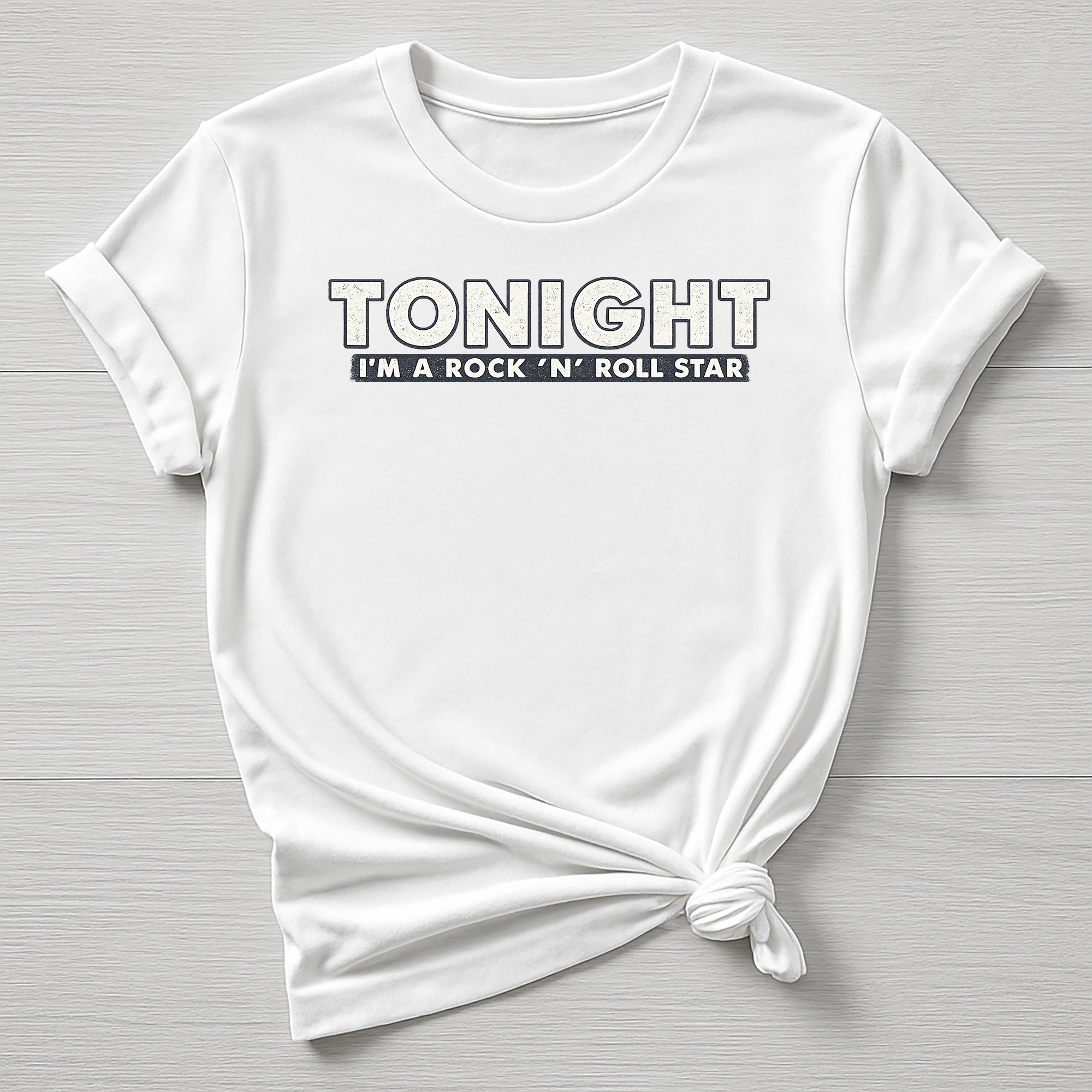 Music T-Shirt : Tonight I'm a Rock 'N' Roll Star Design, Gildan Softstyle