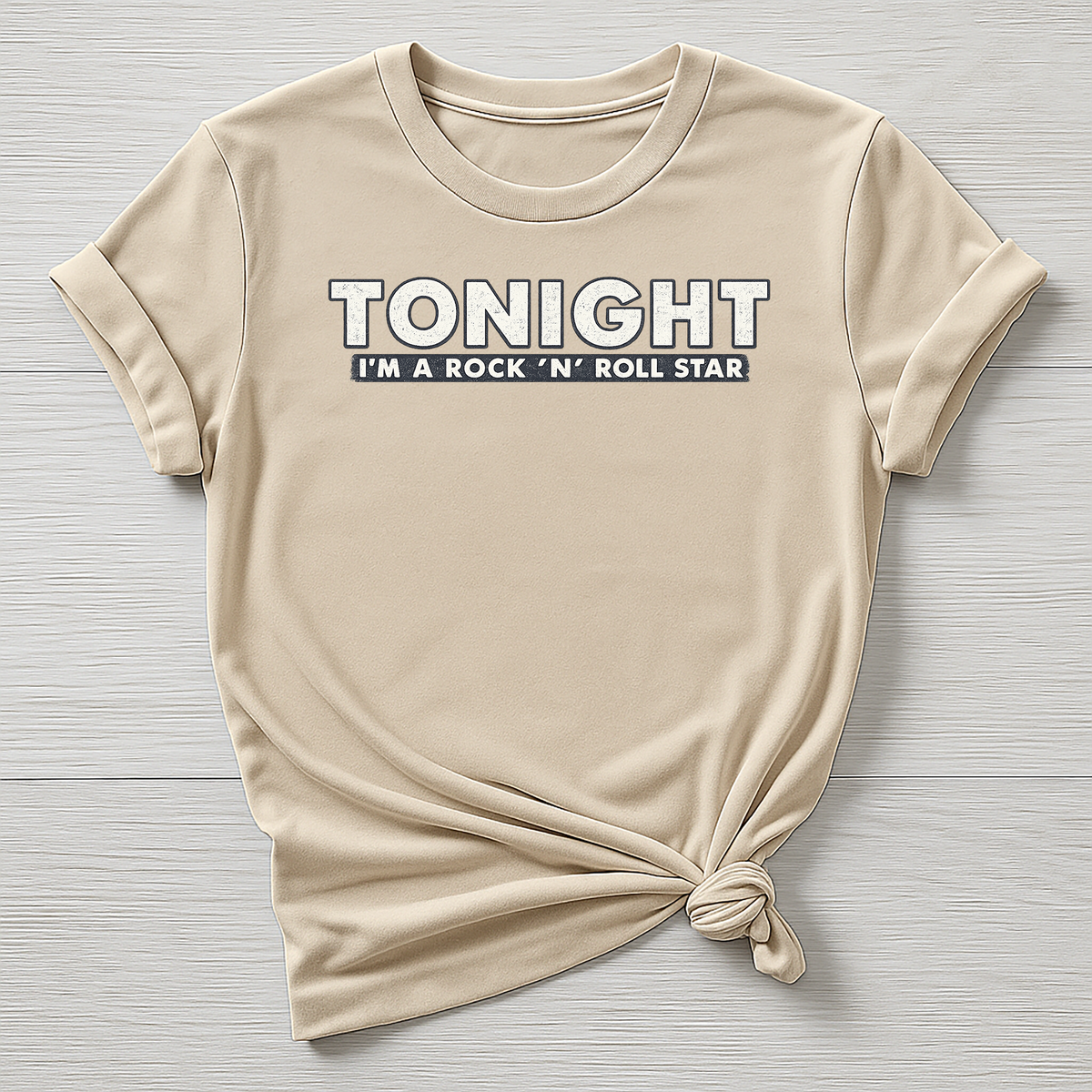 Music T-Shirt : Tonight I'm a Rock 'N' Roll Star Design, Gildan Softstyle