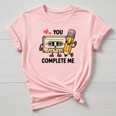 You Complete Me Cassette 80's Design Music T-Shirt , Gildan Softstyle