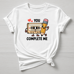You Complete Me Cassette 80's Design Music T-Shirt , Gildan Softstyle