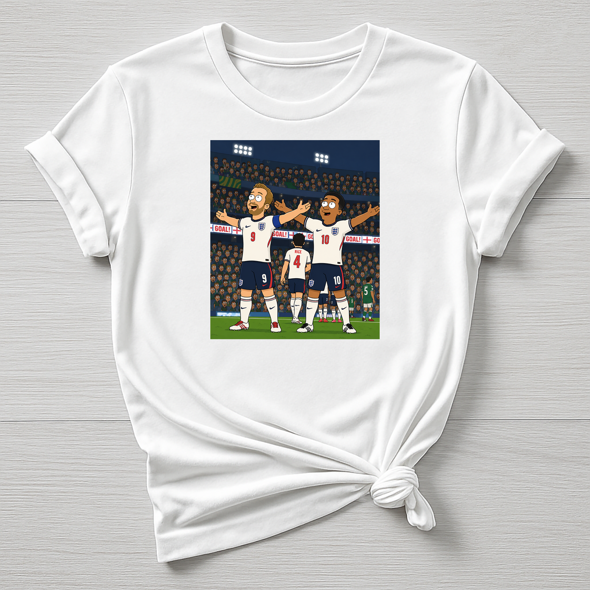 England Football World Cup T-Shirt : Celebration Design, Gildan Softstyle