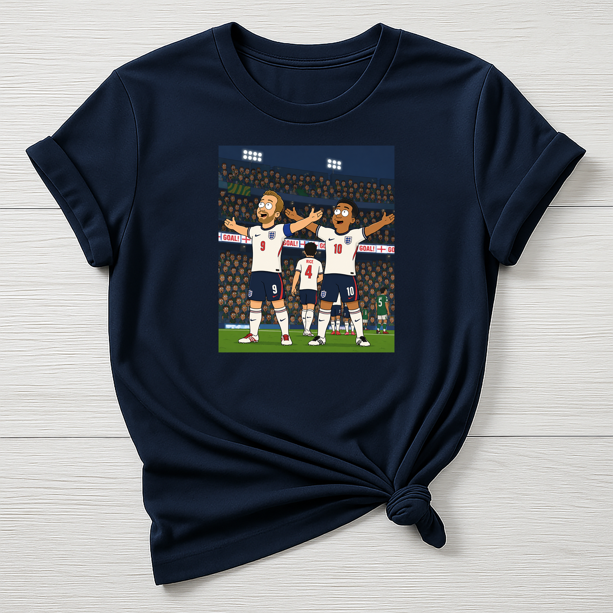 England Football World Cup T-Shirt : Celebration Design, Gildan Softstyle