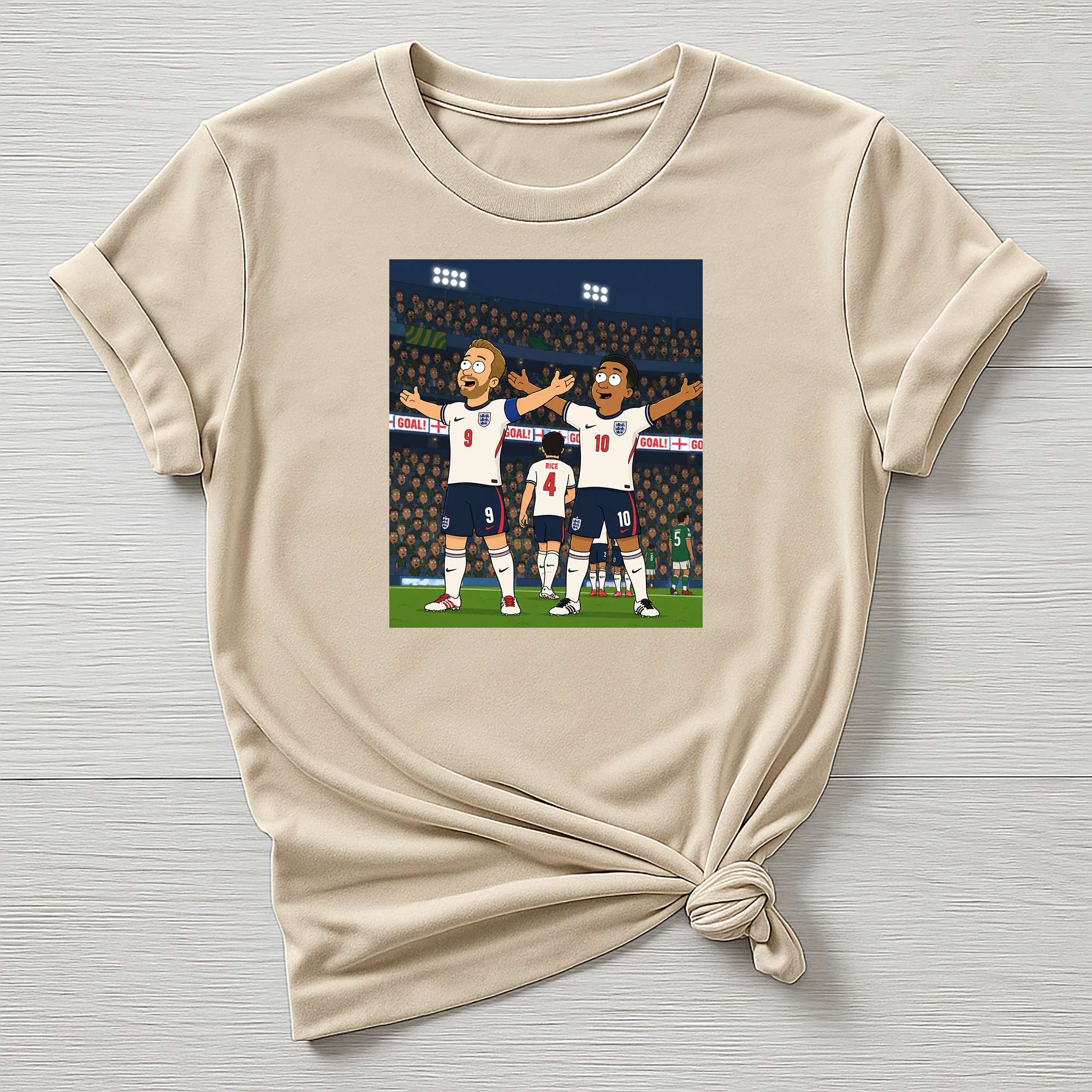 England Football World Cup T-Shirt : Celebration Design, Gildan Softstyle